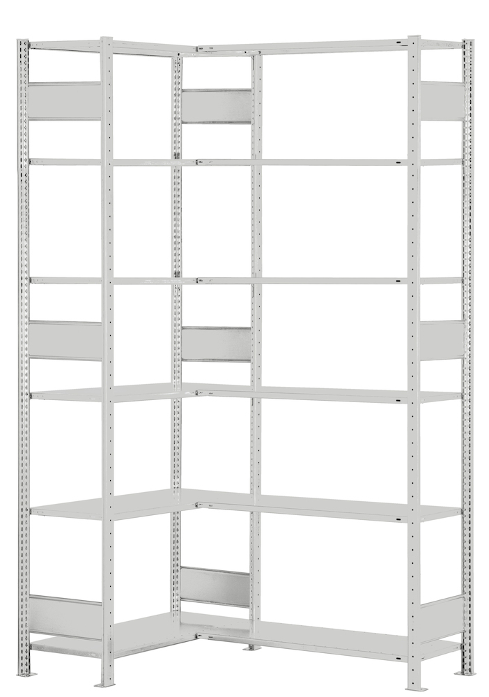 SCHULTE Lagertechnik Eckregal RAL 7035 Produktbild img1 L