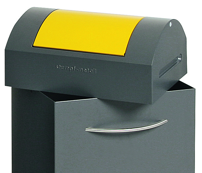 stumpf Wertstoffbeh. 45 l grau/gelb, 685x380x320mm Produktbild img3 L