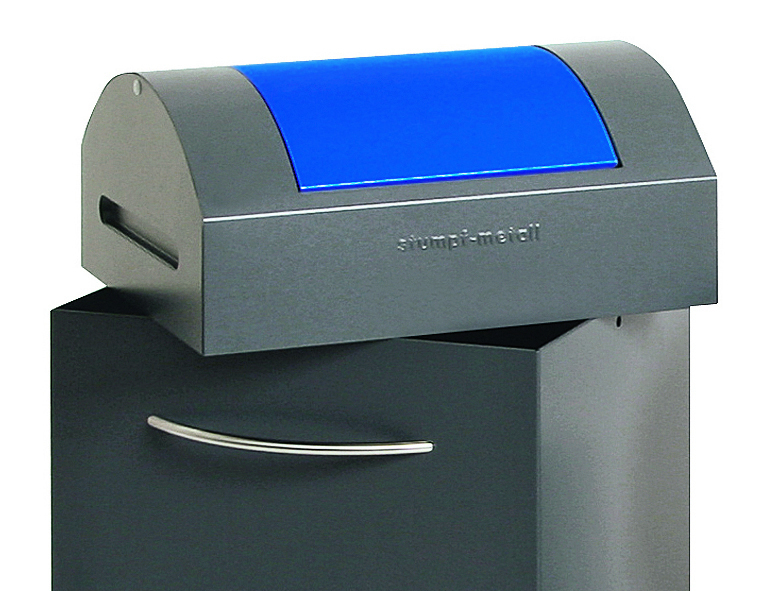 STUMPF Wertstoffbeh. 60 l grau/blau, 830x380x32 Produktbild img3 L