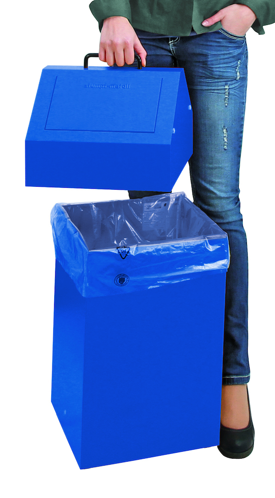 stumpf Wertstoffsammler 45 l blau stationär Produktbild img3 L