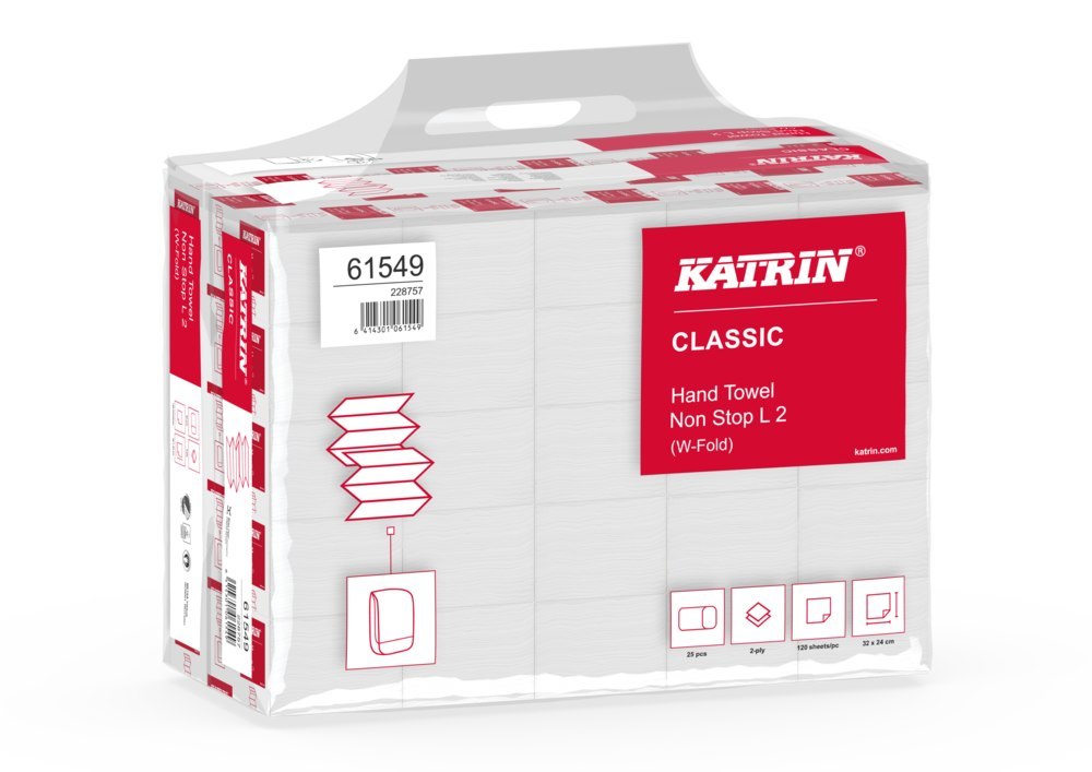 KATRIN Katrin Class. Non-Stop L2 weiß 2- lagig 24 x 32cm Handy Pack Produktbild img1 L