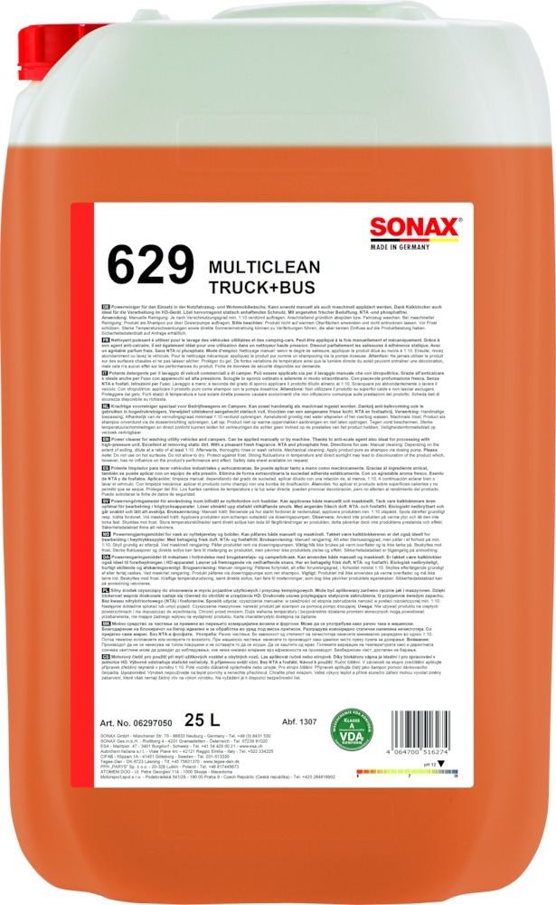 SONAX MultiClean Truck+Bus 25 Liter Produktbild img1 L