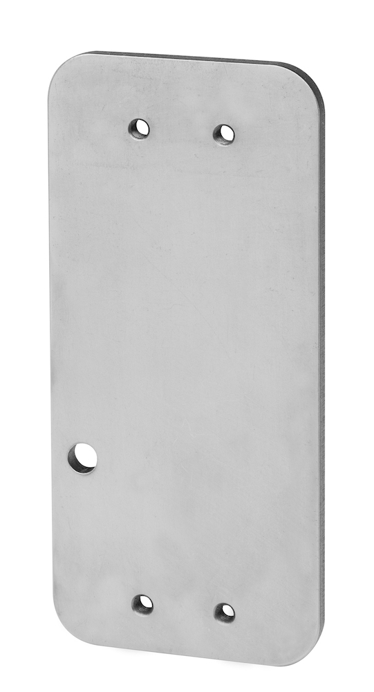 DENI® Montageplatte, für Türwächter, zum Kleben, silbergrau Produktbild img1 L