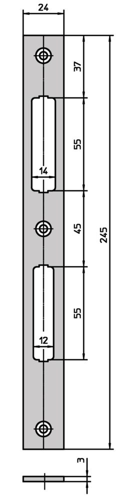 KFV Flachschließblech FSS,24x245 ktg,silber,verzinkt Produktbild img1 L