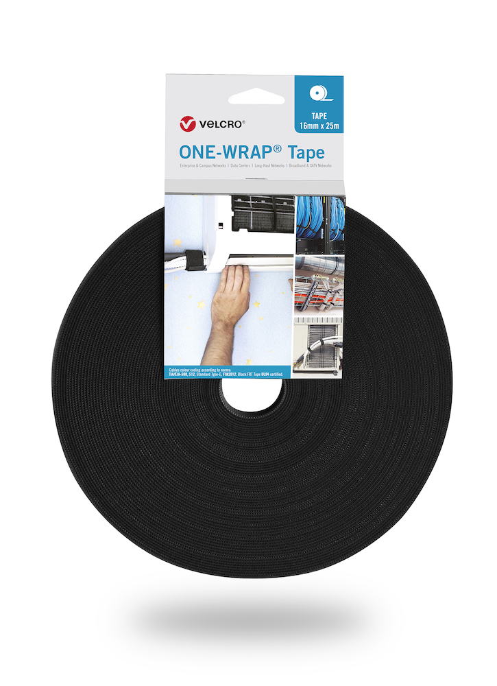 VELCRO Klettkabelbinder ONE-WRAP Tape 13 mm x 25m, schwarz Produktbild img1 L