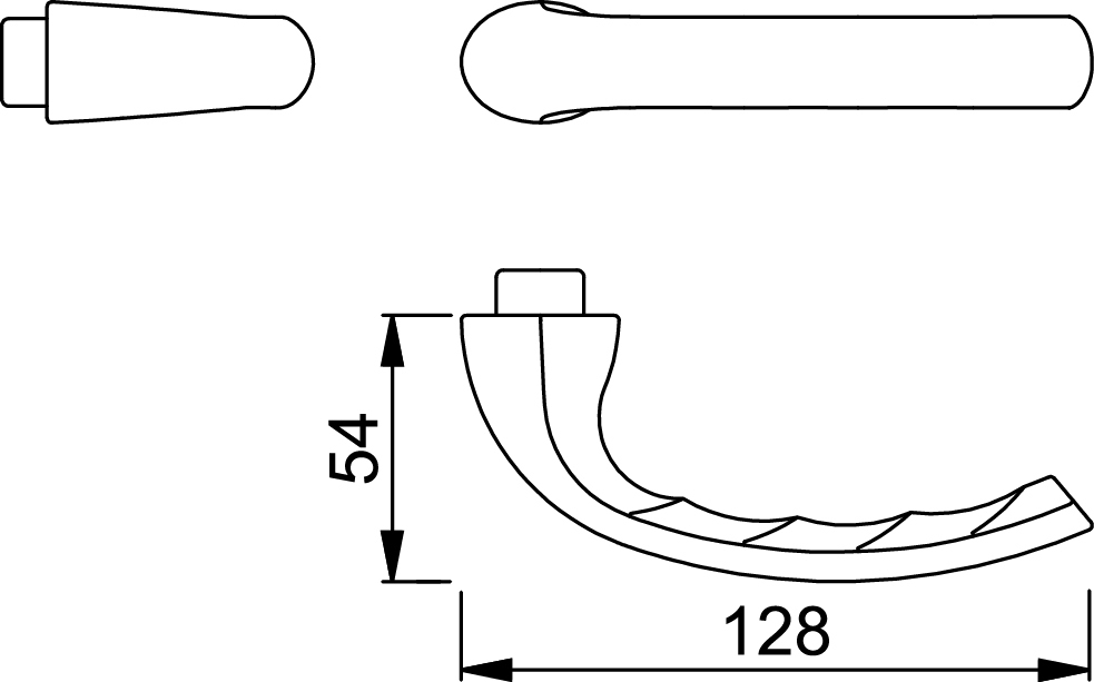 HOPPE Drückerpaar Tôkyô 1710, 8mm, TS 38-42,naturfarben eloxiert Produktbild img2 L