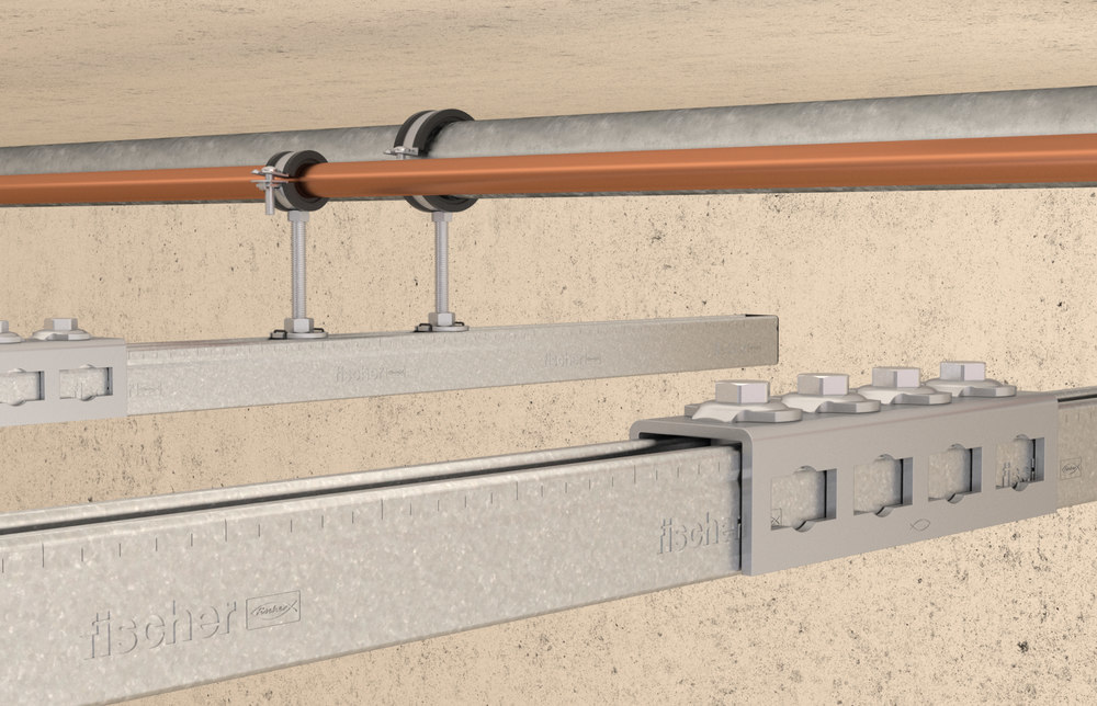 fischer Schienenverbinder PFUF OC, Stahl galvanisch verzinkt Produktbild img2 L