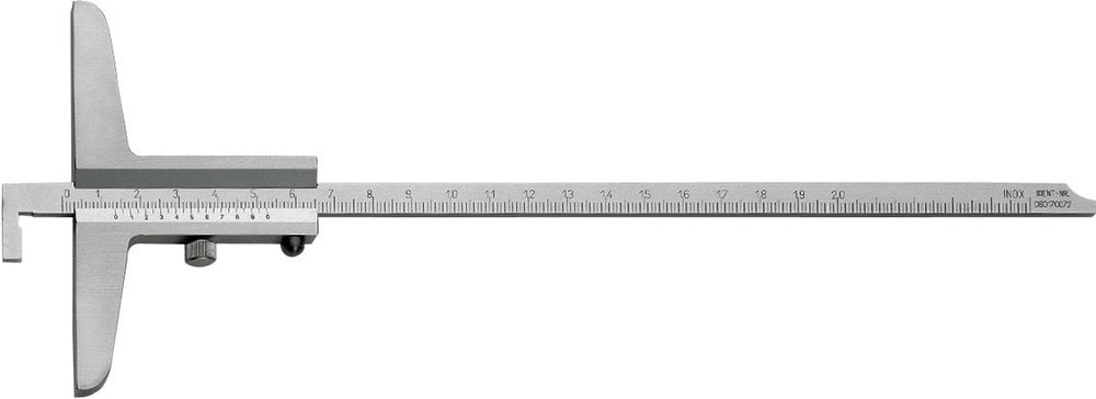 fortis Tiefenmessschieber mit abgesetzter Messstange 300mm 1/50 Produktbild img1 L