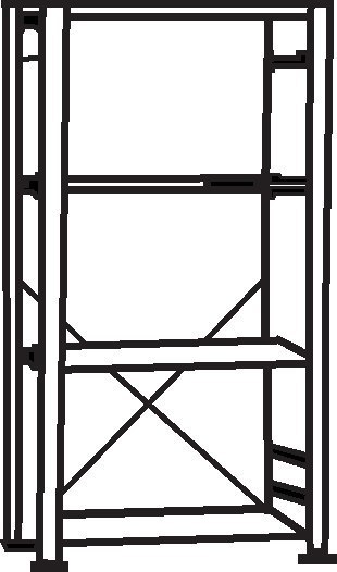 FORUM - NB Steckregal GrundfeldFORUM 200 0x1000x400mm RAL5010 Produktbild img1 L