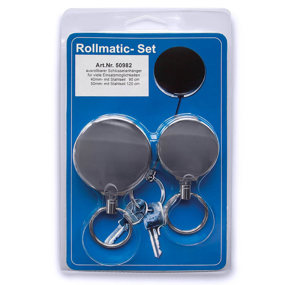 Rollmatic-2er-Set 30496+30497 m.Stahlsei l 120cm lang Aluminium Produktbild img1 L