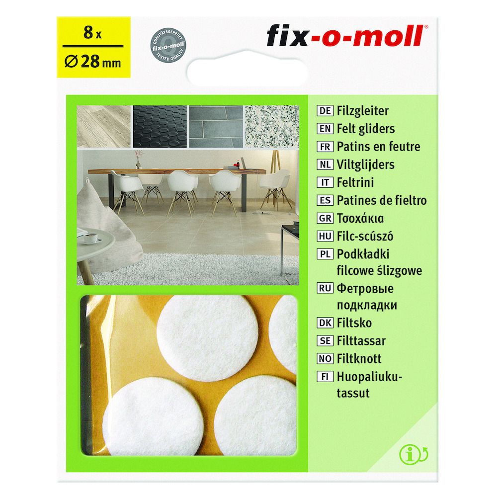 fix-o-moll SUKI, Filzgleiter klebend, rund, Filz Produktbild img2 L