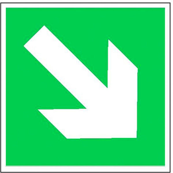 SafetyMarking Zusatzschild - Rettung „Richtungspfeil schräg" Produktbild img1 L