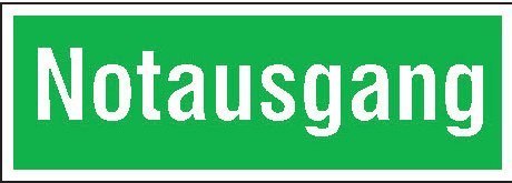 SafetyMarking Zusatzschild-Rettung „Notausgang" Produktbild img1 L