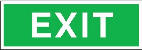 SafetyMarking Zusatzschild Rettung „EXIT" Produktbild img1 L