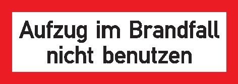 SafetyMarking Hinweisschild „Aufzug im Brandfall nicht benutzen" Produktbild img1 L