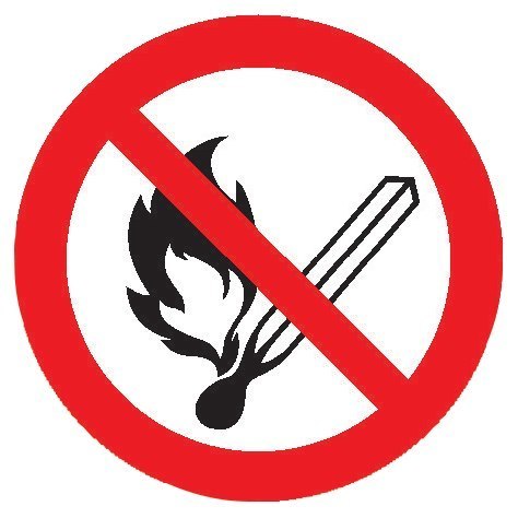 SafetyMarking Verbotsschild „Keine offene Flammen, Feuer, offene Zündquellen und Rauchen verbo… Produktbild img1 L