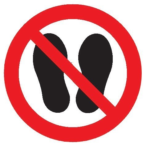 SafetyMarking Verbotsschild „Betreten der Fläche verboten" Produktbild img1 L