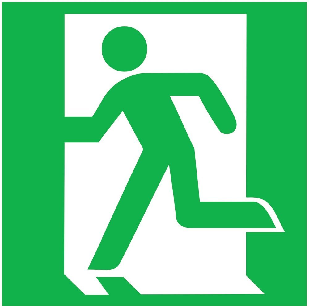 SafetyMarking Rettungsschild „Notausgang links" Produktbild img1 L