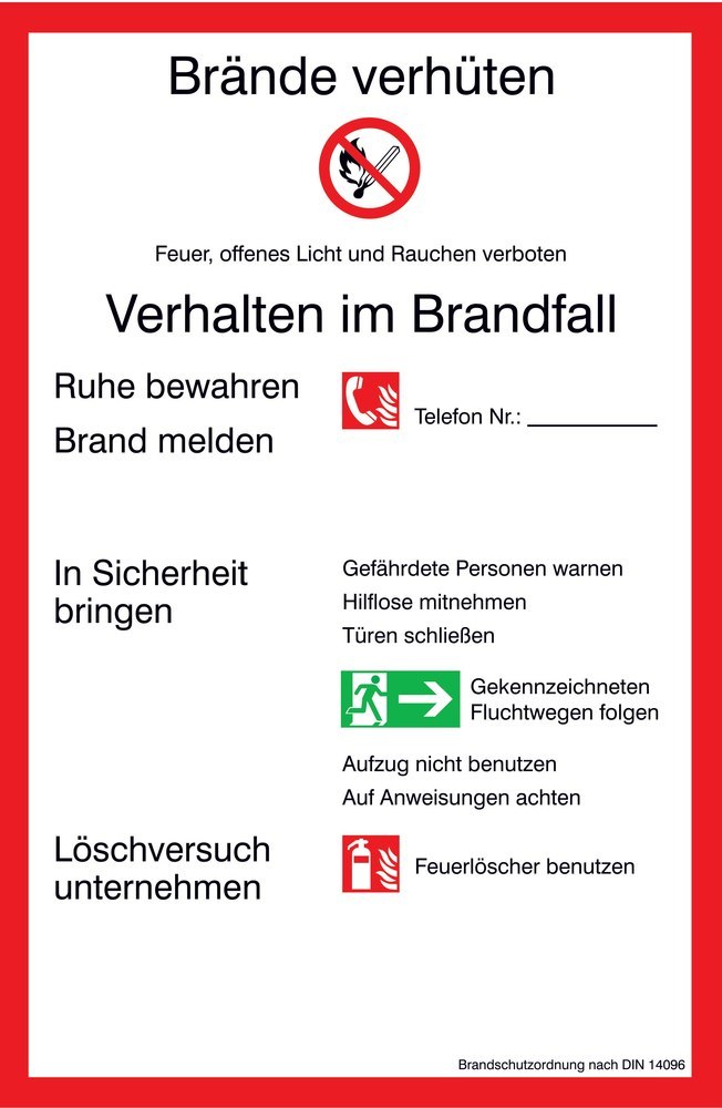 SafetyMarking Verbotsschild Aluminium B2 00xH300 mm Brandschutzverordnung BRD Produktbild img1 L