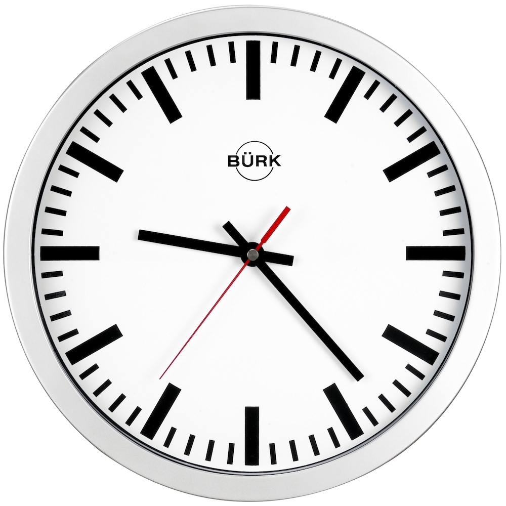 Mobatime Funk-Wanduhr D300 elegant Ziffernblatt we, Striche Produktbild img1 L