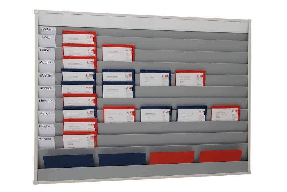 EICHNER Planungstafel 1580 x 1282 mm 10 Schienen, A 4 grau Produktbild img1 L