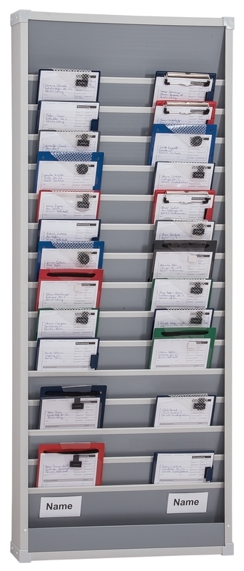 EICHNER Planungstafel zweireihig 554 x 1.315 mm 15 Schienen, A 5 grau Produktbild img1 L