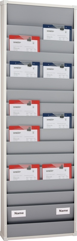 EICHNER Planungstafel zweireihig 554 x 1.757 mm 15 Schienen, A 4 grau Produktbild img1 L