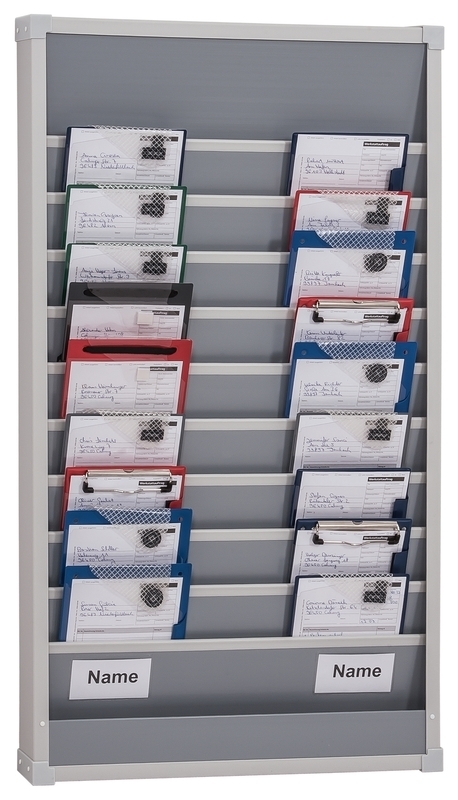 EICHNER Planungstafel zweirehig 554 x 960 mm 10 Schienen, A 5 grau Produktbild img1 L