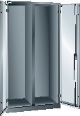 LISTA Flügeltürenschrank B1000xT580xH1950mm RAL 7035,Vollblechtür Produktbild img1 L