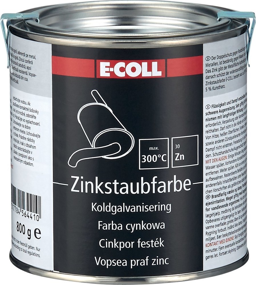 E-COLL EE Zink-Staubfarbe silikonfrei Temperaturbeständig bis +350°C, 800gr Dose Produktbild img1 L