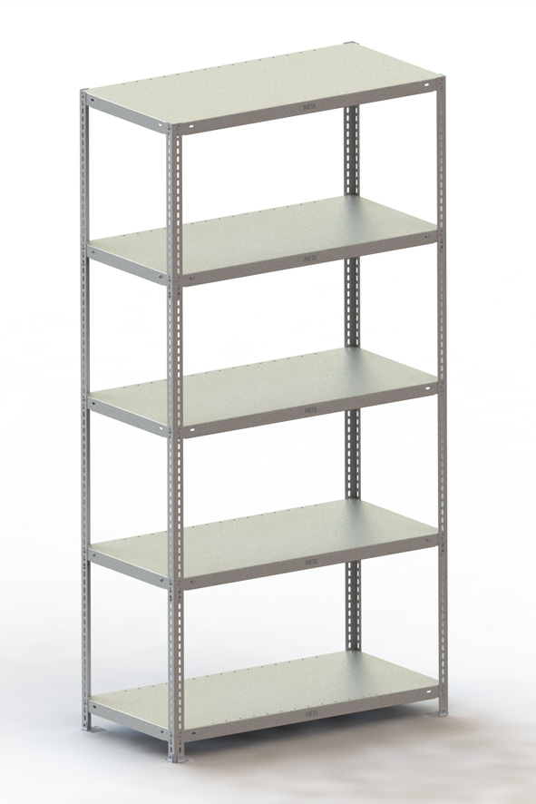 META Schraubregal FIX 100 Grundfeld, verzinkt Produktbild img1 L