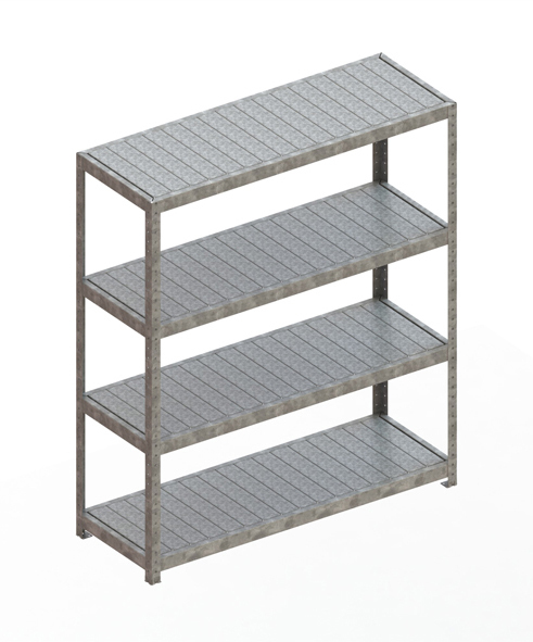 META Weitspannregal SPEED-RACK Komplettregal, mit Stahlpaneelen, verzinkt Produktbild img1 L