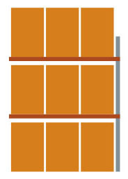 META Palettenregal MULTIPAL Anbaumodul, verzinkt/RAL 2001 Produktbild img1 L