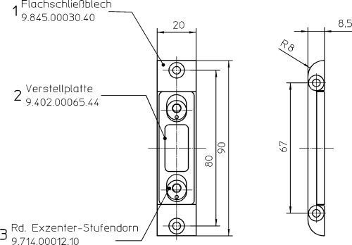 KFV Profilschließblech 2319-503V,20x90x8,5 ktg,verzinkt Produktbild img3 L