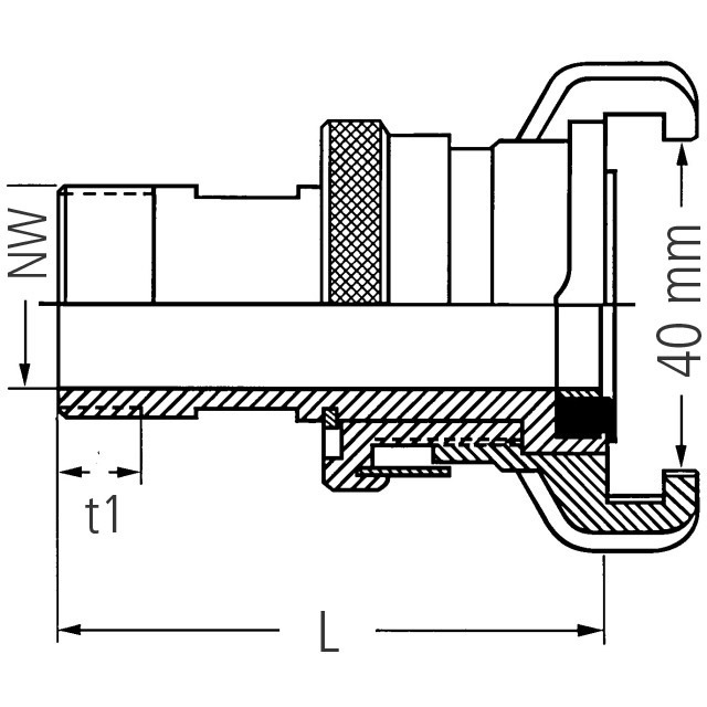 GEKA® plus-Gewindestück SH, AG, Messing Produktbild img3 L