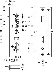 SSF FH Panik-Einsteckschloss 02 APE, Flachstulp, Edelstahl Produktbild img2 L