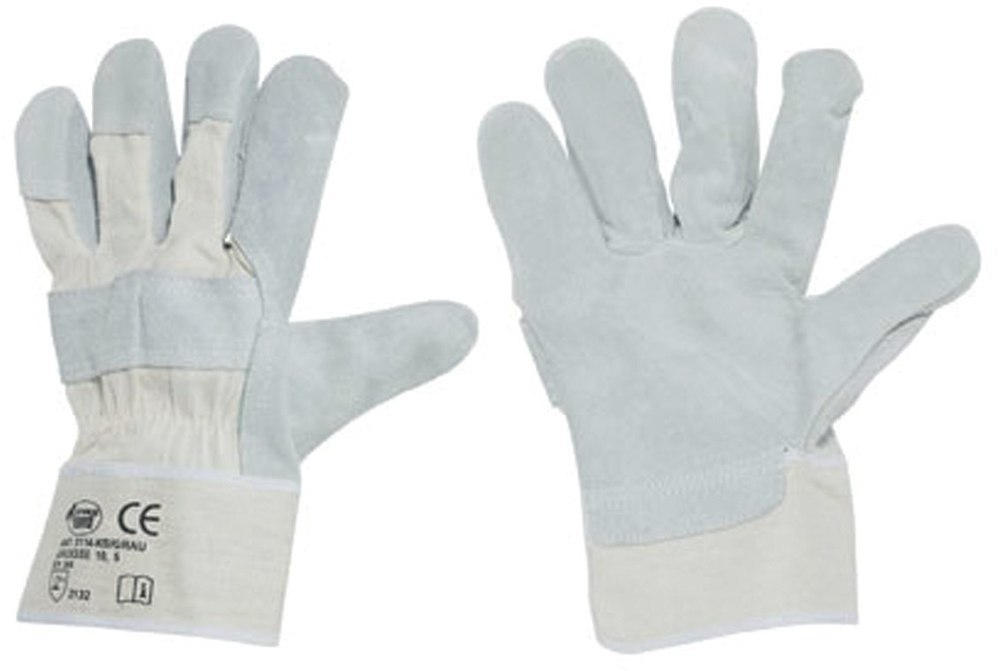 stronghand Handschuh,Kernspaltleder weiß e Stulpe Produktbild img1 L