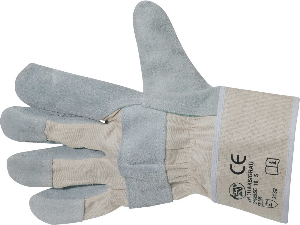 stronghand Handschuh,Kernspaltleder weiß e Stulpe Produktbild img2 L