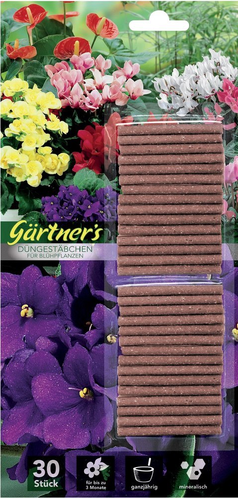 Gärtner`s Düngestäbchen f.Blüh- pflanzen , 1 Pck, 30 St Produktbild img1 L