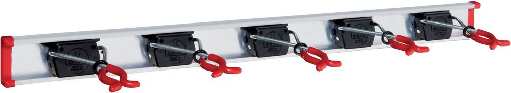 BRUNS Gerätehalter Set SB 5.07 5 Halter + Schiene inkl. Schrauben + Dübel Produktbild img1 L