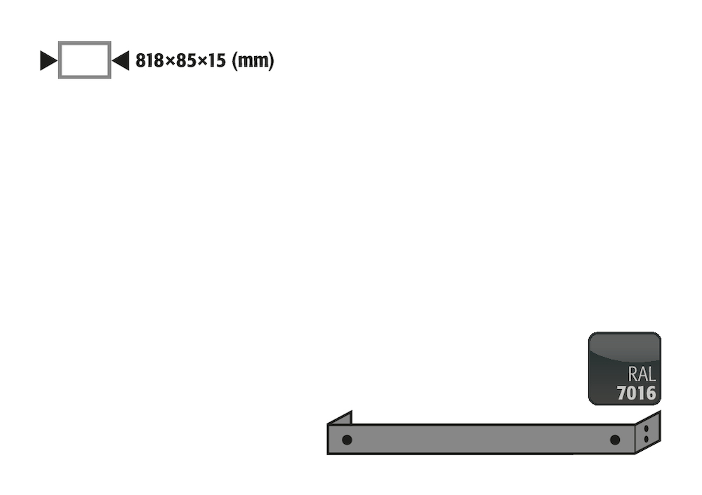 Asecos Sockelverblendung RAL7016 Produktbild img1 L