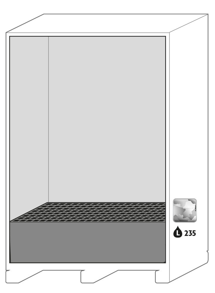 ASECOS Sicherheitsschrank XL90 RAL 7035 1TS1BW.G Produktbild img3 L