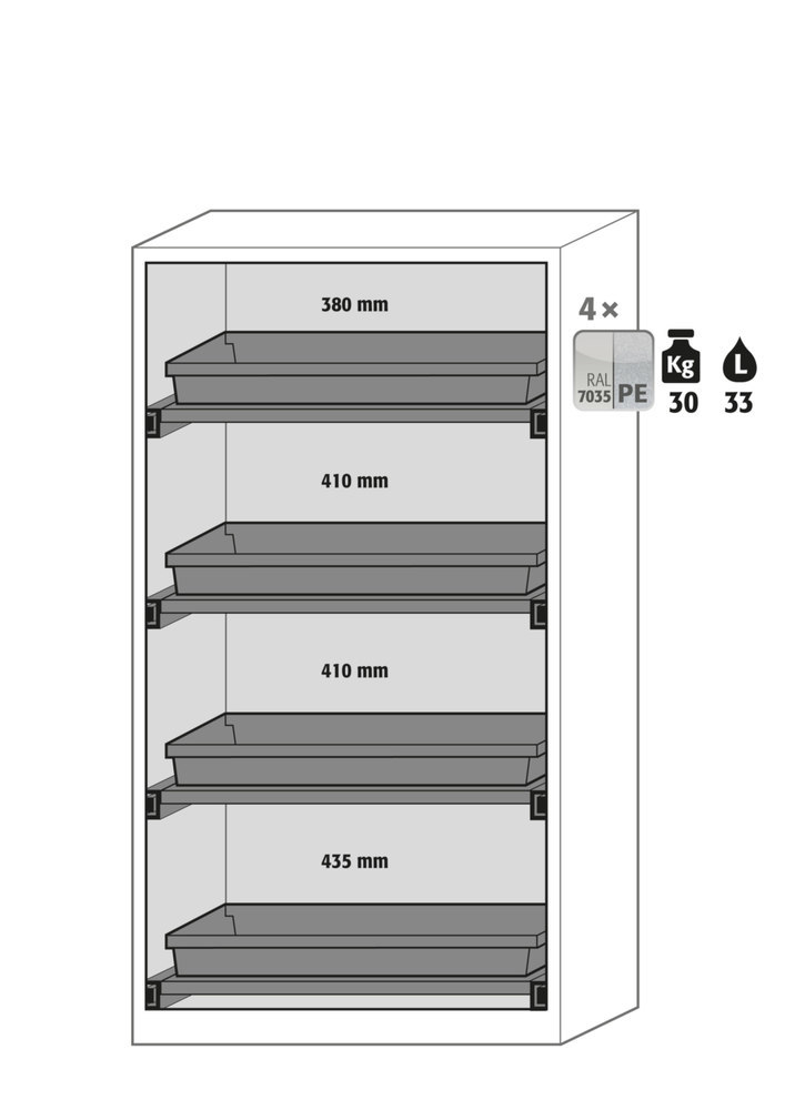 ASECOS Chemikalienschrank CS.195.105, 2 Flügeltüren H 1950 x B 1055mm Produktbild img2 L