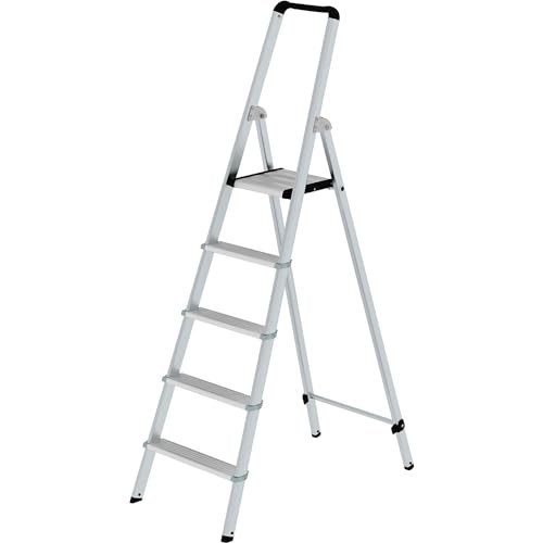 GÜNZBURGER STEIGTECHNIK ML Stufen-Stehleiter einseitig begehbar Aluminium eloxiert Produktbild img1 L