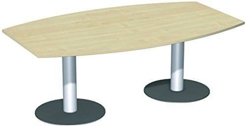 geramöbel Konferenztisch 800/1200 x 2000 Faßform, 2 Tellerfüße Produktbild img1 L