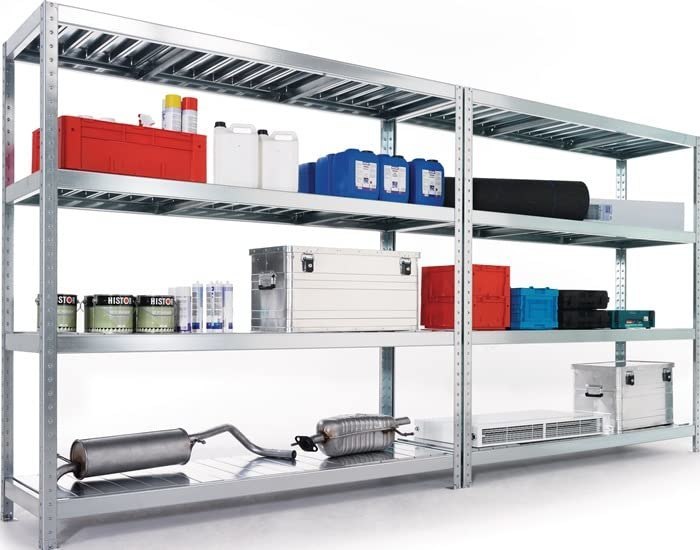 META Weitspannregal SPEED-RACK Komplettregal, mit Spanplatten, verzinkt Produktbild img1 L