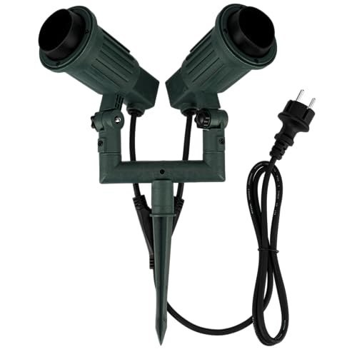 REV Erdspieß mit Gartenspot 2-fach IP44 1,4m 2xE27 grün Produktbild img1 L