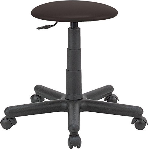 Neutral Drehhocker Goliath Kunstledersitz schwar z Sitzhöhe 395-530 mm mit Rollen Produktbild img1 L