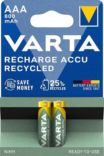 VARTA RECHARGE ACCU AAA 800mAh 2er Blist er Produktbild img1 L