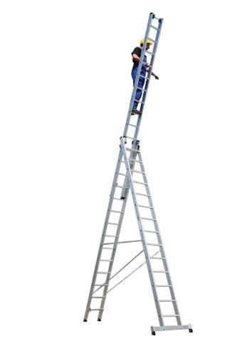 GÜNZBURGER STEIGTECHNIK Mehrzweckleiter 3-teilig mit nivello®-Traverse Produktbild img1 L